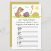Dinosaur Baby Animals Name Game (Vorne/Hinten)