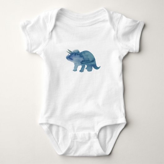 Dinosaur Baby Bodysuit Triceratops Baby Strampler (Vorderseite)