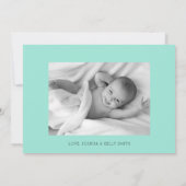 Dinosaur Baby Boy Foto Geburtsankündigung Ankündigung (Rückseite)