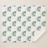 Dinosaur Baby Boy Sherpa Blanket Sherpadecke (Vorderseite (Horizontal))