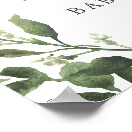 Dinosaur Baby Dusche Begrüßungszeichen Poster (Ecke)