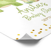 Dinosaur Baby Dusche Begrüßungszeichen Poster (Ecke)