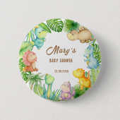 Dinosaur Baby Dusche Button (Vorderseite)