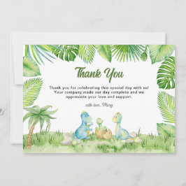 Dinosaur Baby Dusche Dankeskarte