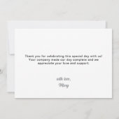 Dinosaur Baby Dusche Dankeskarte (Rückseite)