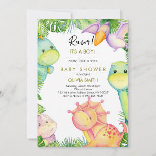 Dinosaur Baby Dusche Einladung