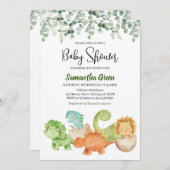 Dinosaur Baby Dusche Einladung (Vorne/Hinten)