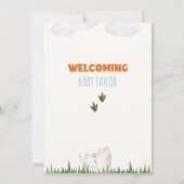 DINOSAUR Baby Dusche Einladung, Dino Baby Dusche Einladung (Rückseite)