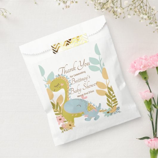 Dinosaur Baby Dusche Einladung, Geschlecht neutral Geschenktütchen (Versiegelt)