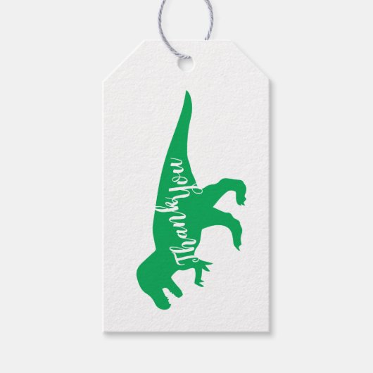 Dinosaur Baby Dusche Geschenkanhänger (Vorderseite)