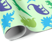 Dinosaur Baby Dusche Geschenkpapier (Rolleneckpunkt)