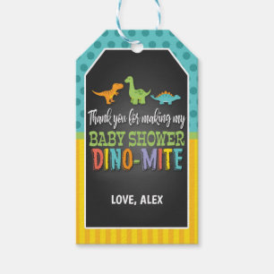 Dinosaur Baby Dusche Gevor Tag Geschenkanhänger