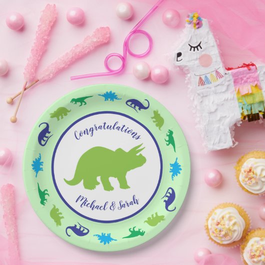 Dinosaur Baby Dusche Pappteller (Party)