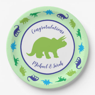Dinosaur Baby Dusche Pappteller