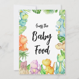 Dinosaur Baby Dusche Ratet Baby Food Game Einladung