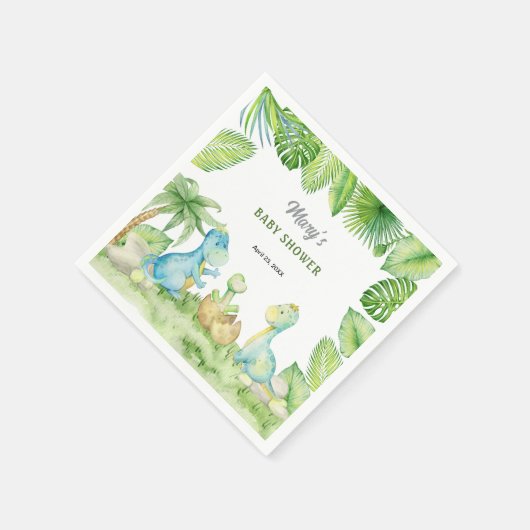 Dinosaur Baby Dusche Serviette (Ecke)