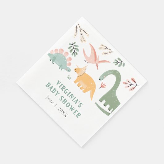 Dinosaur Baby Dusche Serviette (Ecke)
