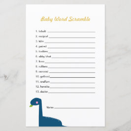 Dinosaur Baby Dusche Spiel Word Scramble