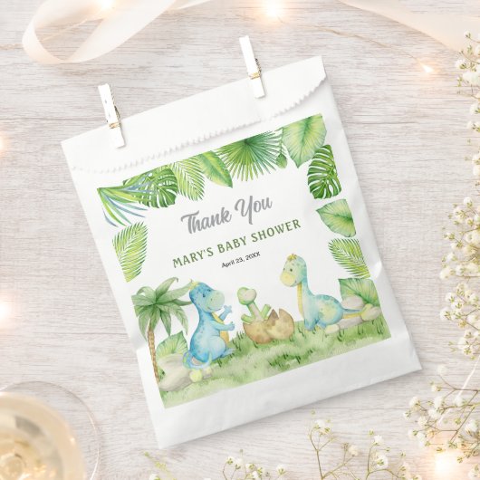 Dinosaur Baby Dusche Vielen Dank Geschenktütchen (Ausgeschnitten)