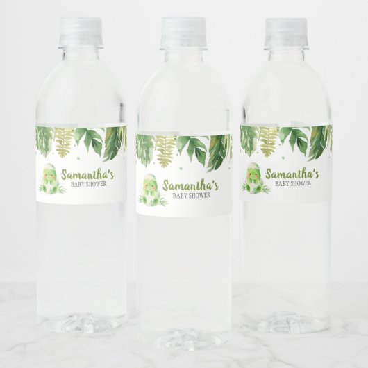 Dinosaur Baby Dusche Wasserflaschenetikett (Flaschen)