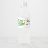 Dinosaur Baby Dusche Wasserflaschenetikett (Vorderseite)