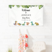 Dinosaur Baby Dusche Willkommen Banner (Insitu)