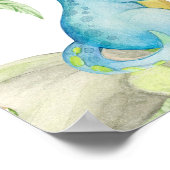 Dinosaur Baby Dusche Willkommen Poster (Ecke)