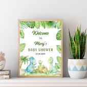 Dinosaur Baby Dusche Willkommen Poster