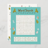 Dinosaur Baby Dusche Word Suche (Vorne/Hinten)