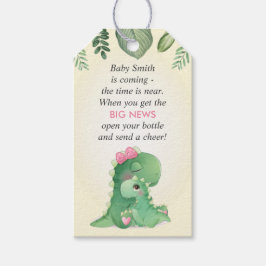 Dinosaur Baby Girl Dusche Sprinkle Flasche Gefalle Geschenkanhänger