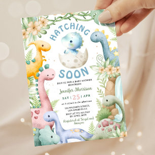 Dinosaur-Baby-Party Junge Blau Dino  Einladung