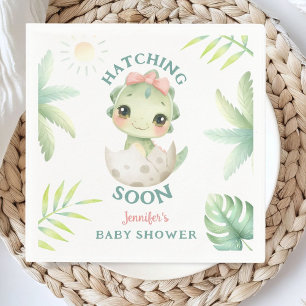 Dinosaur-Baby-Party Mädchen Papier Serviette