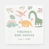 Dinosaur-Baby-Party Serviette (Vorderseite)