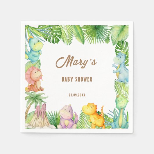 Dinosaur Baby Serviette (Vorderseite)