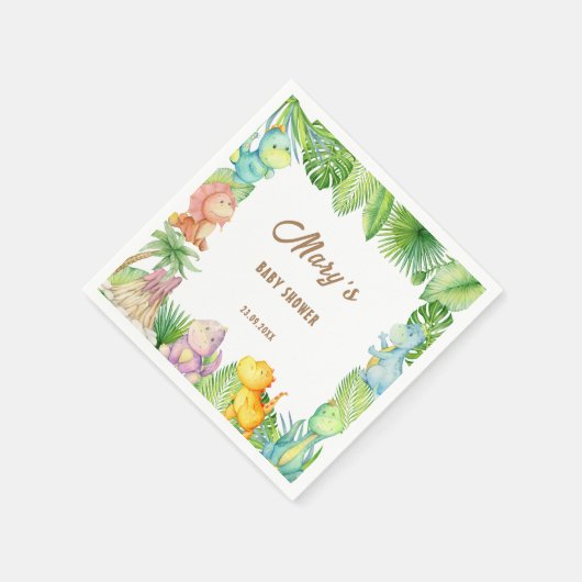 Dinosaur Baby Serviette (Ecke)