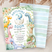 Dinosaur Baby Shower Boy Blue Dino  Einladung