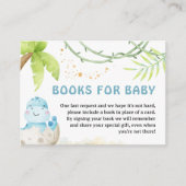 Dinosaur Baby Shower Boy Book For Baby Begleitkarte (Vorderseite)