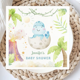 Dinosaur Baby Shower Boy Dino Paper Serviette