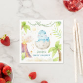 Dinosaur Baby Shower Boy Dino Paper Serviette (Beispiel)