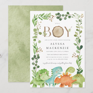 Dinosaur-Baby-Shower-Einladung Einladung