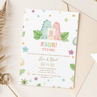 Dinosaur-Baby-Shower-Einladung Einladung