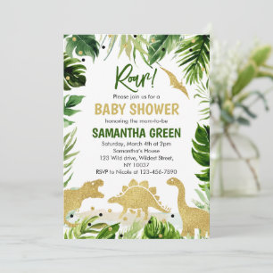 Dinosaur-Baby-Shower-Einladung Einladung