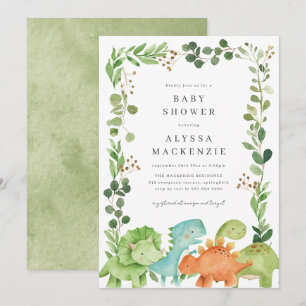 Dinosaur-Baby-Shower-Einladung Einladung