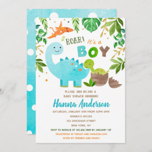 Dinosaur Baby Shower Einladungen Baby Boy Dino 