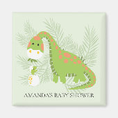 Dinosaur Baby Shower Favor Magnet (Vorne)