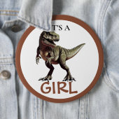 Dinosaur Baby Shower Girl Button (Beispiel)