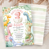 Dinosaur Baby Shower Girl Pink Dino  Einladung
