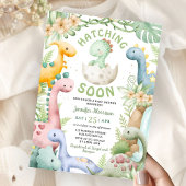 Dinosaur Baby Shower Green Dino Gender Neutral Einladung