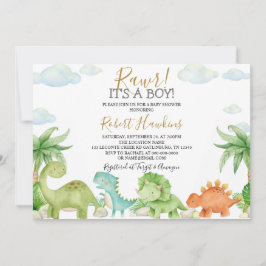 Dinosaur Baby Shower Invasionsuite Einladung