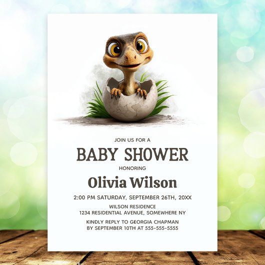 Dinosaur Baby Shower Invitation Einladung